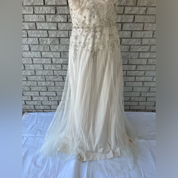 Maggie Sottero Haute Couture Tulle Beaded Jeweled Scallop Roaring 20’s Gown 12 - Picture 13 of 14